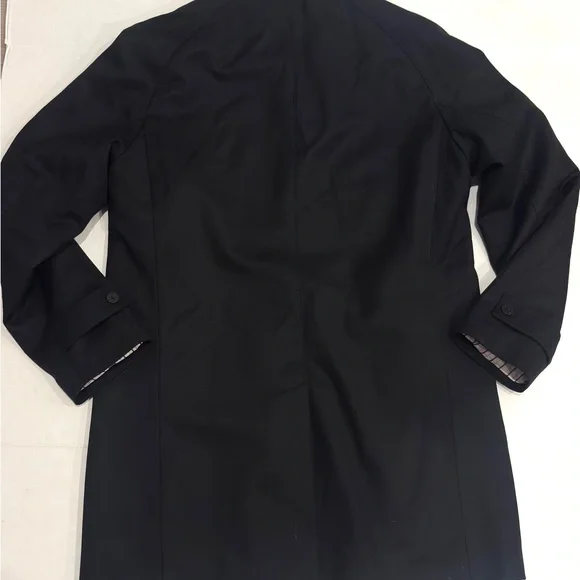 ISAIA San Gennaro Men's Black Wool Coat EU 50 Made in Italy - Picture 11 of 15